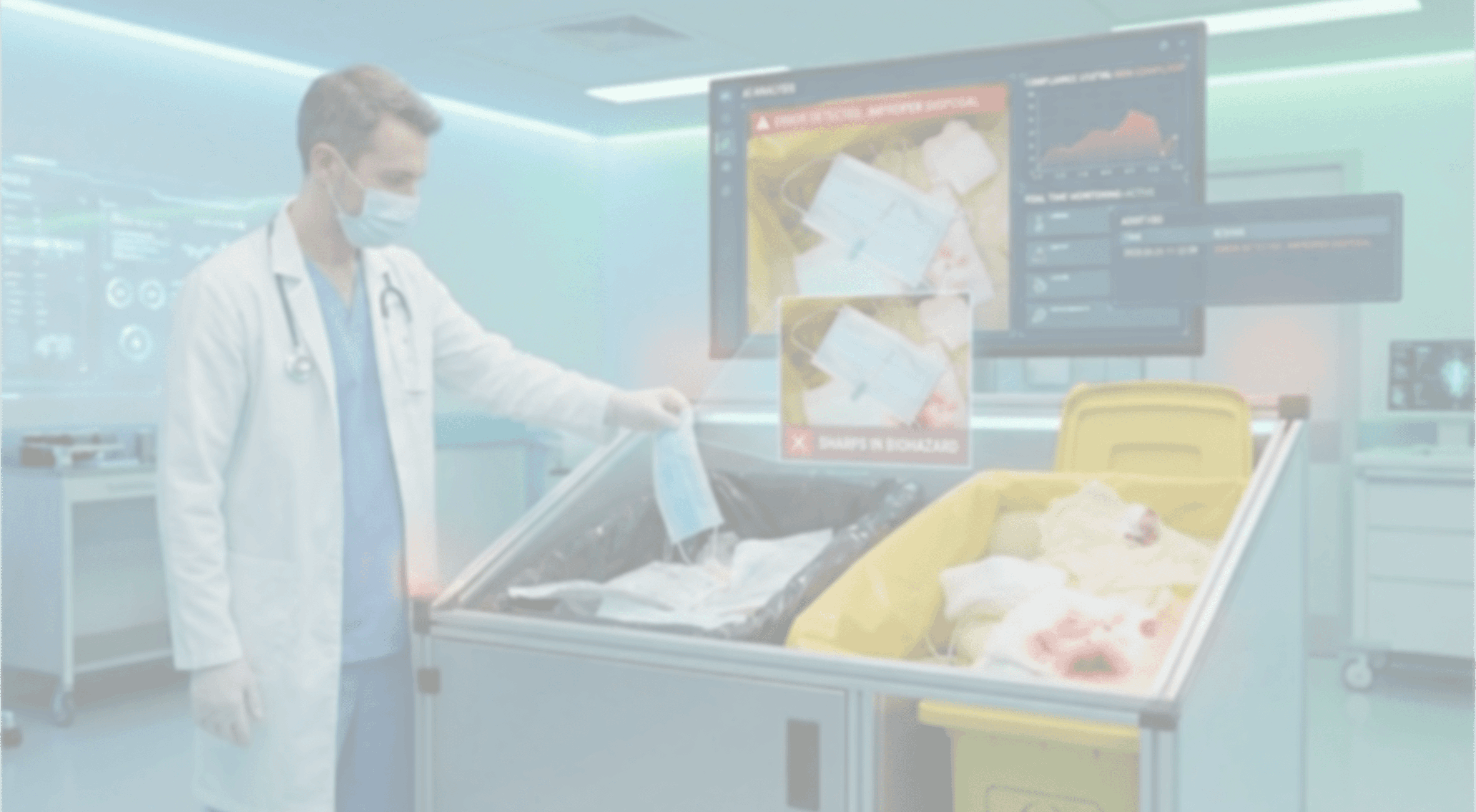 AI Medical Waste Monitoring Hero Background