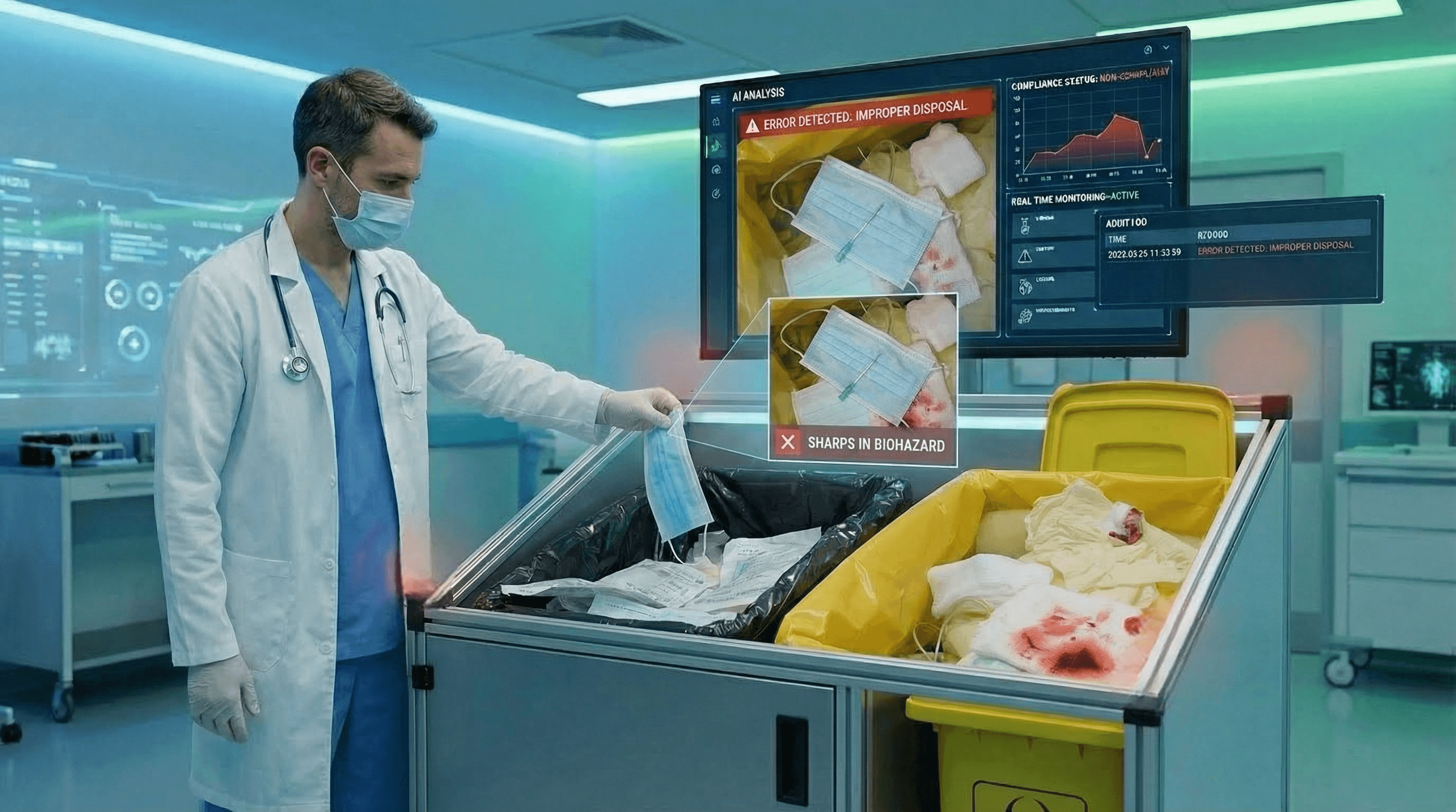 AI Medical Waste Monitoring System for Safe Disposal